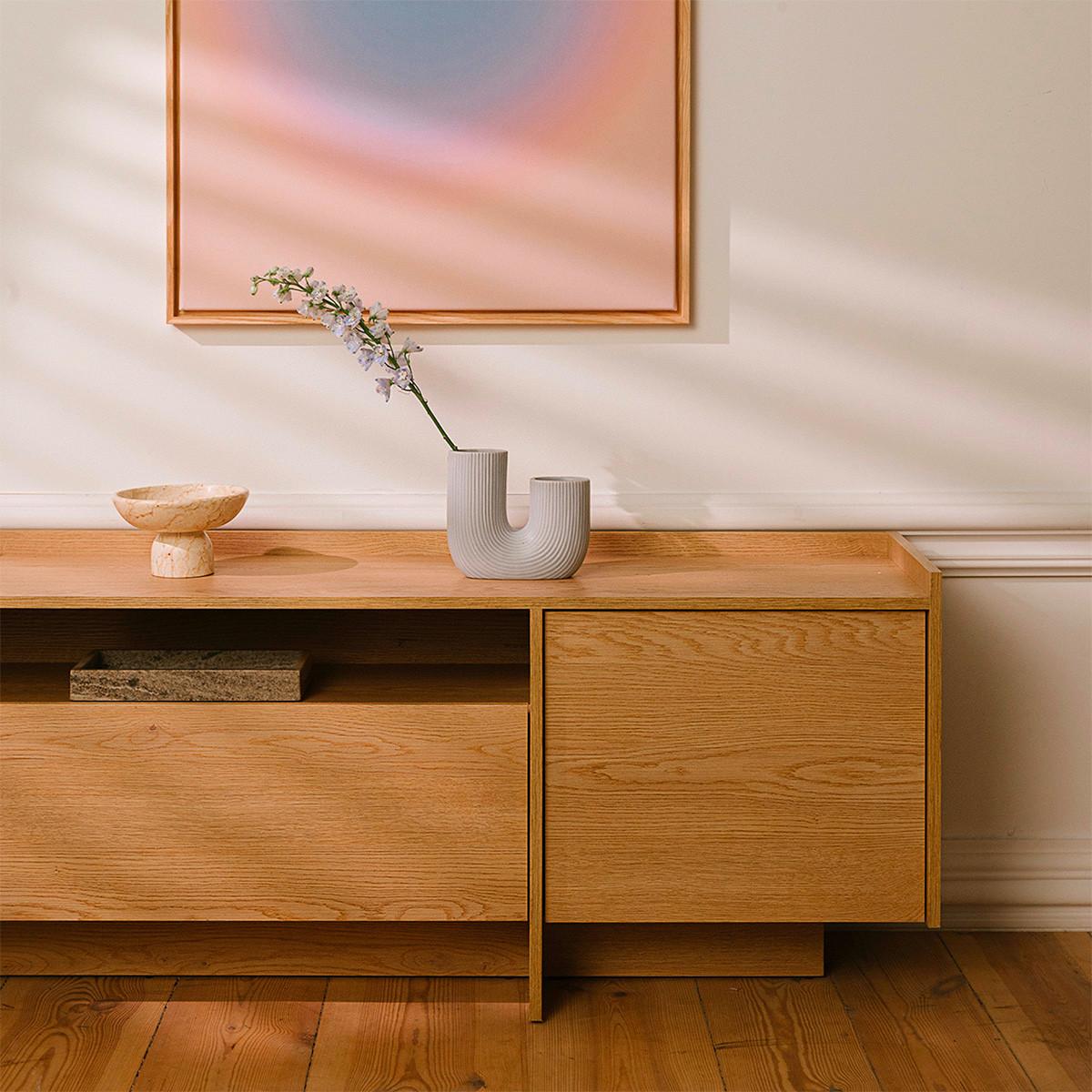 TV-MÖBEL Japandi Holz - Braun, Holzwerkstoff (196.8/57.4/38cm) - Petits-meubles