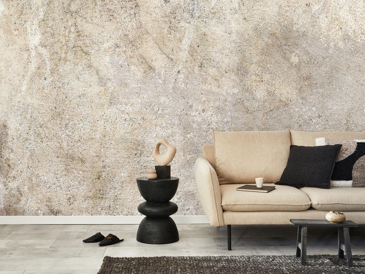 FOTOTAPETE für Wohnzimmer Beton Muster 300x210 - Beige/Braun, Papier (300/210cm) - Muralo