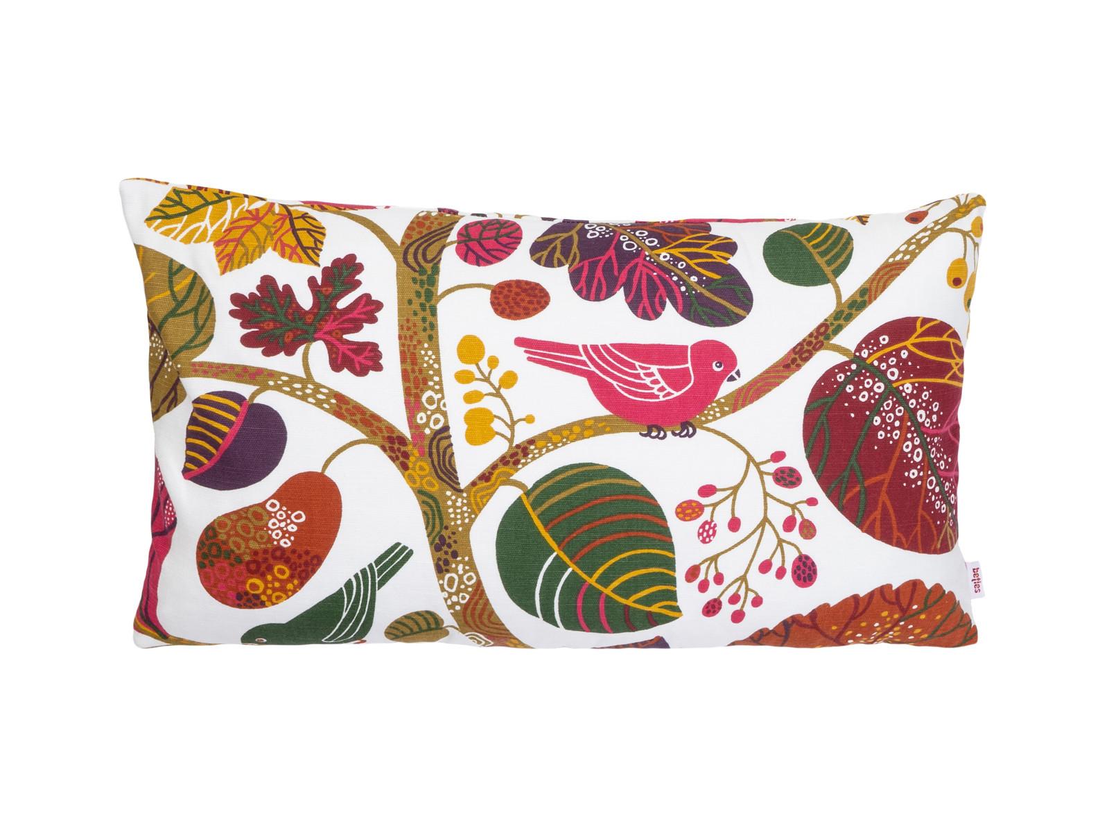 KISSENHÜLLE Zauberwald elfenbein-bunt Baumwolle 50/30 cm - Ecru/Multicolor, Textil (30/50cm) - beties Heimtextil