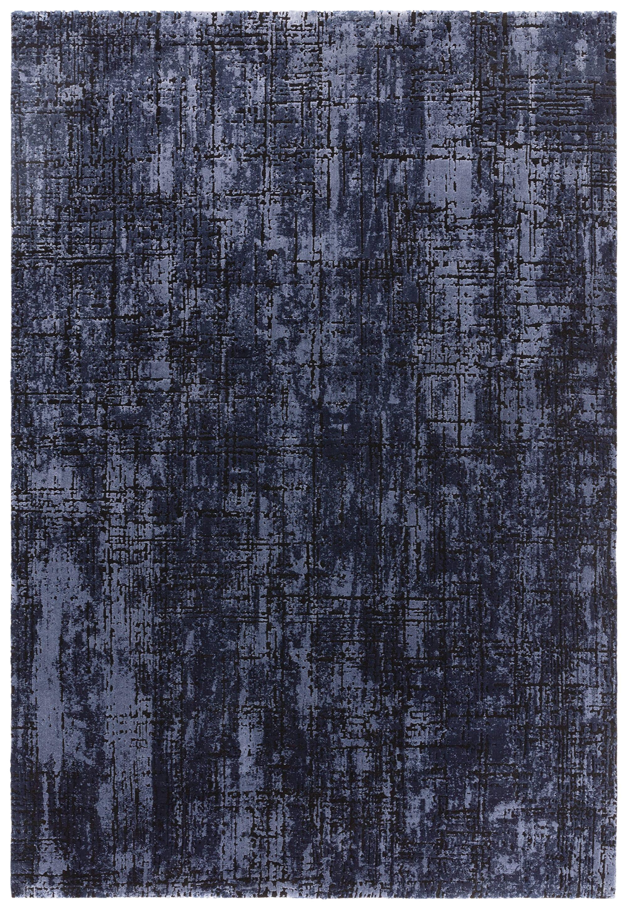 TEPPICH TIBER-Rom, abstrakt, Dunkelblau, 160 x 230 cm - Blau, Textil (230/160cm) - KADIMA DESIGN