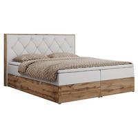 BOXBETT VENETO 140/200 Weiß Kunstleder - H4 - Weiß, Holz/Textil (140/200cm) - MKS