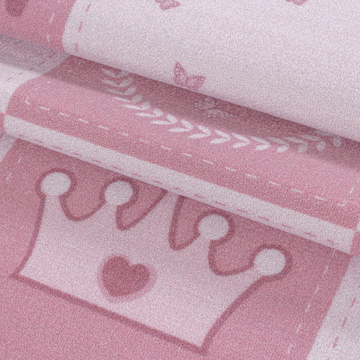 SPIELTEPPICH TRAUN in Rosa, mit Prinzessin-Motiv, 120 x 170 cm - Rosa, Textil (120/170cm) - KADIMA DESIGN