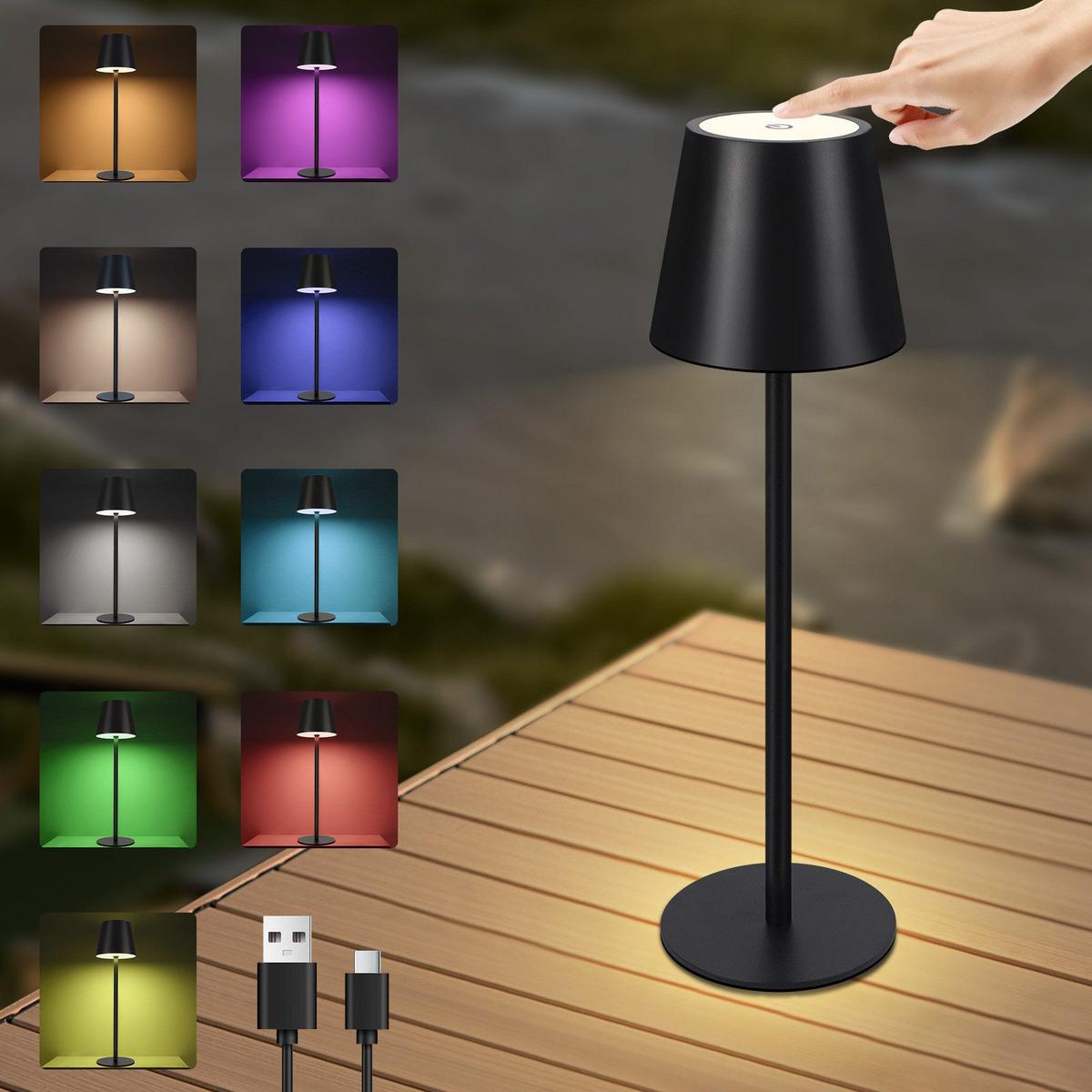 TISCHLAMPE Callum 11/11/37.5 cm - Schwarz, Metall (11/11/37.5cm) - ZMH