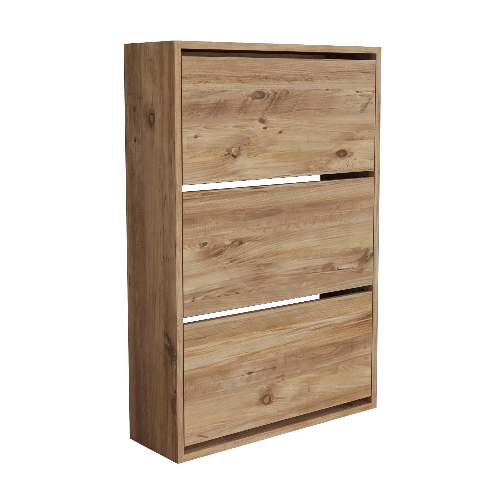 SCHUHKIPPER Aurskog - Eichefarben, Holzwerkstoff (73.5/110/24cm) - [en.casa]