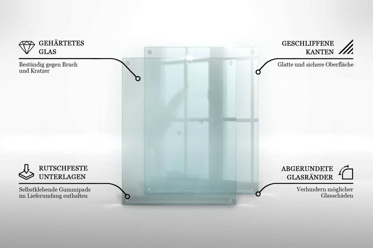 HERDABDECKPLATTE (2stk.) 40x52 cm Transparent - Transparent, Glas (40/0.4/52cm) - TULUP