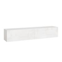 HÄNGELOWBOARD Evaton - Weiß Hochglanz, Holzwerkstoff (160/30/31.5cm) - [en.casa]