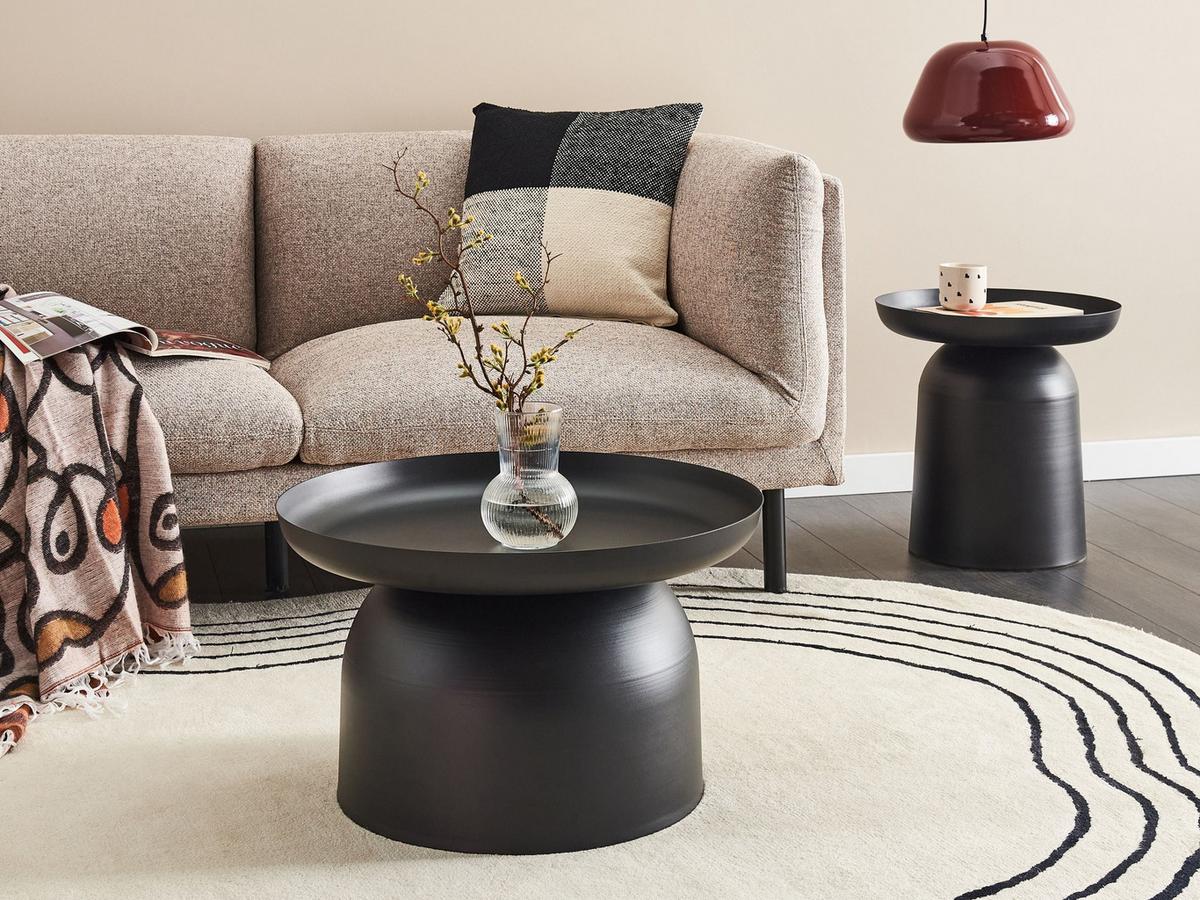 COUCHTISCH Metall Schwarz Torrens - Schwarz, Metall (60/60/36cm) - Beliani