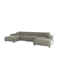 WOHNLANDSCHAFT Gloria In Scala - Grau, Holzwerkstoff/Textil (378/73/165cm) - Fun Möbel