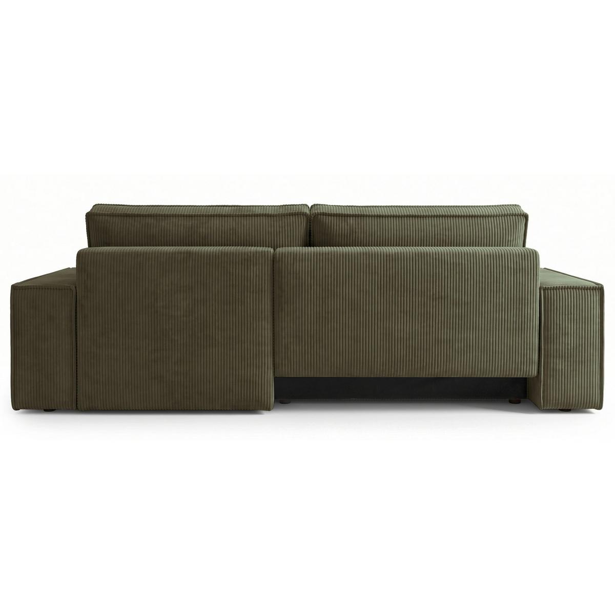 ECKSOFA Farese Mini mit Cordbezug Olivgrün, rechts - Schwarz/Olivgrün, Textil (167/240cm) - Selsey