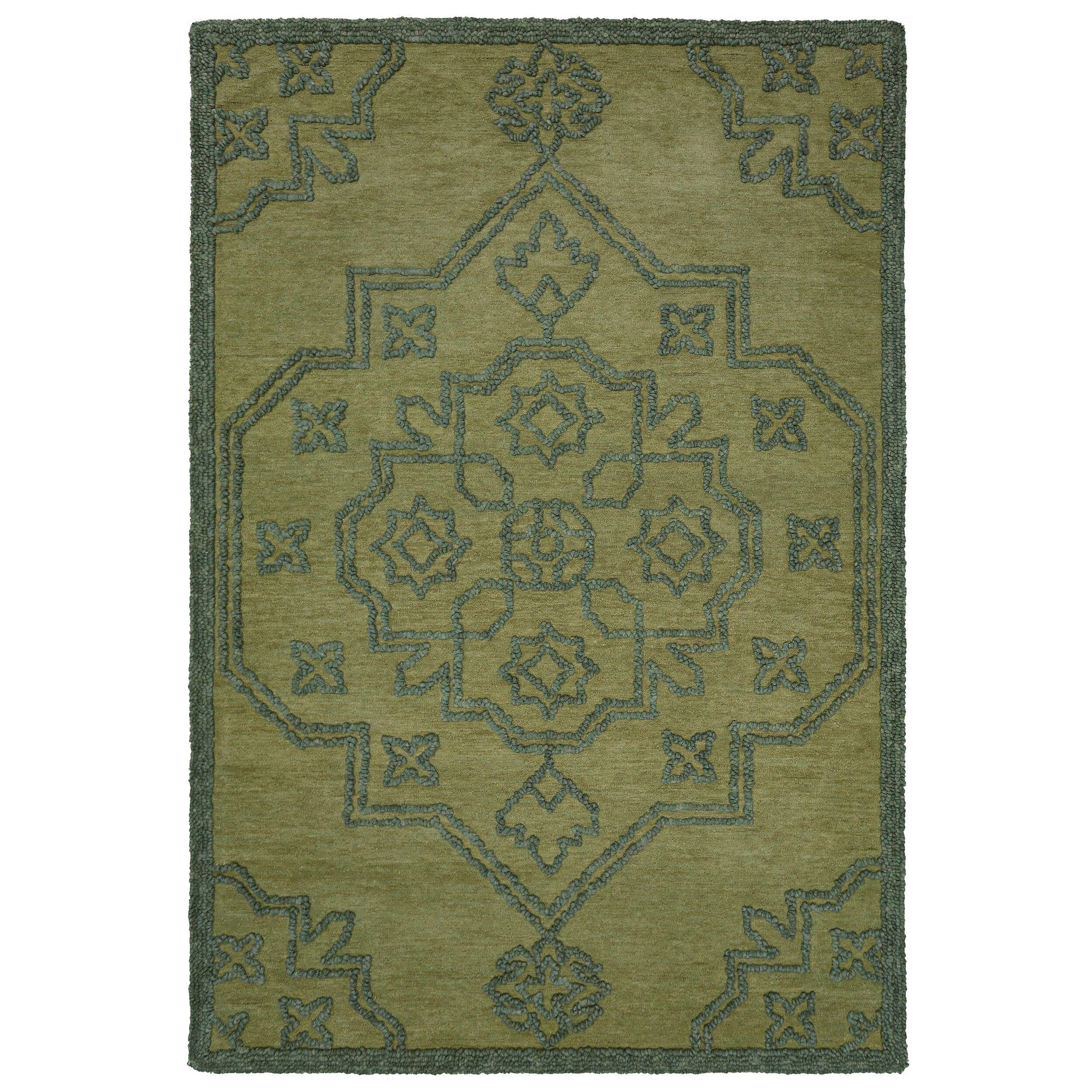 WOLLTEPPICH TINGIR, abstrakt, Grün, 160 x 230 cm - Grün, Textil (230/160cm) - KADIMA DESIGN
