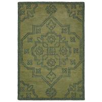 WOLLTEPPICH TINGIR, abstrakt, Grün, 160 x 230 cm - Grün, Textil (230/160cm) - KADIMA DESIGN