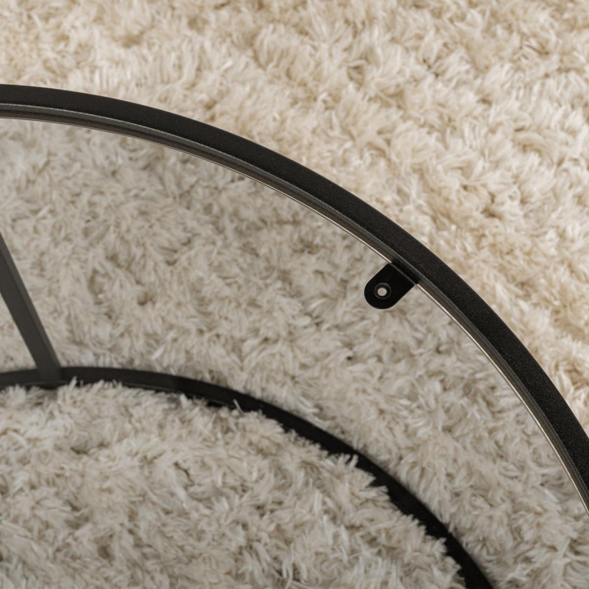 COUCHTISCH mit Glasplatte 80/80/43 cm - Schwarz, Metall (82/80/43cm) - Calicosy