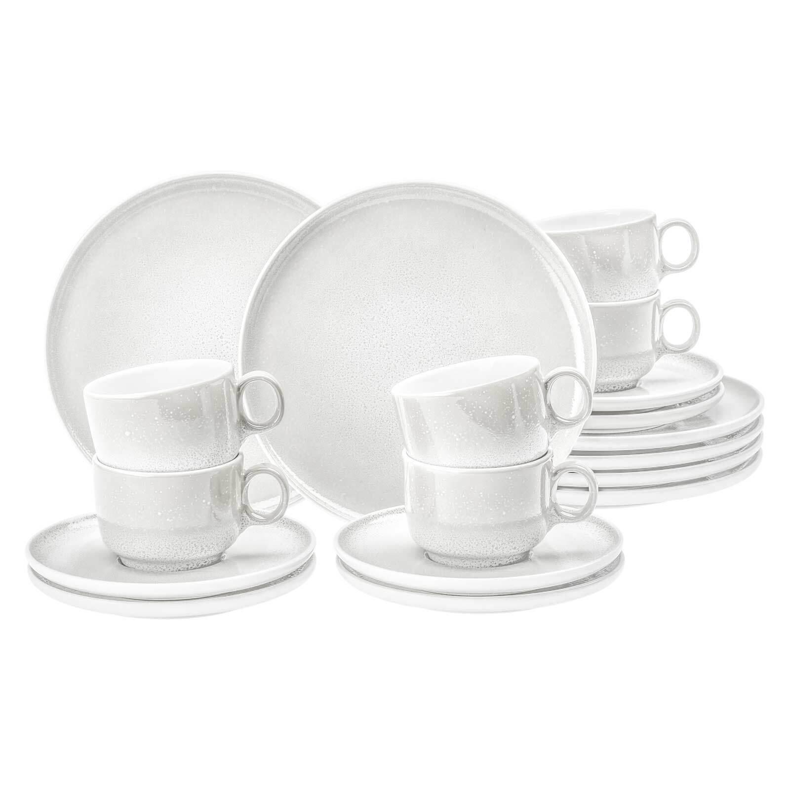 KAFFEESERVICE Sento Home Aura white 18-tlg. - Weiß, Keramik (24/18.1/43cm) - Seltmann Weiden