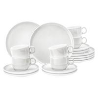 KAFFEESERVICE Sento Home Aura white 18-tlg. - Weiß, Keramik (24/18.1/43cm) - Seltmann Weiden