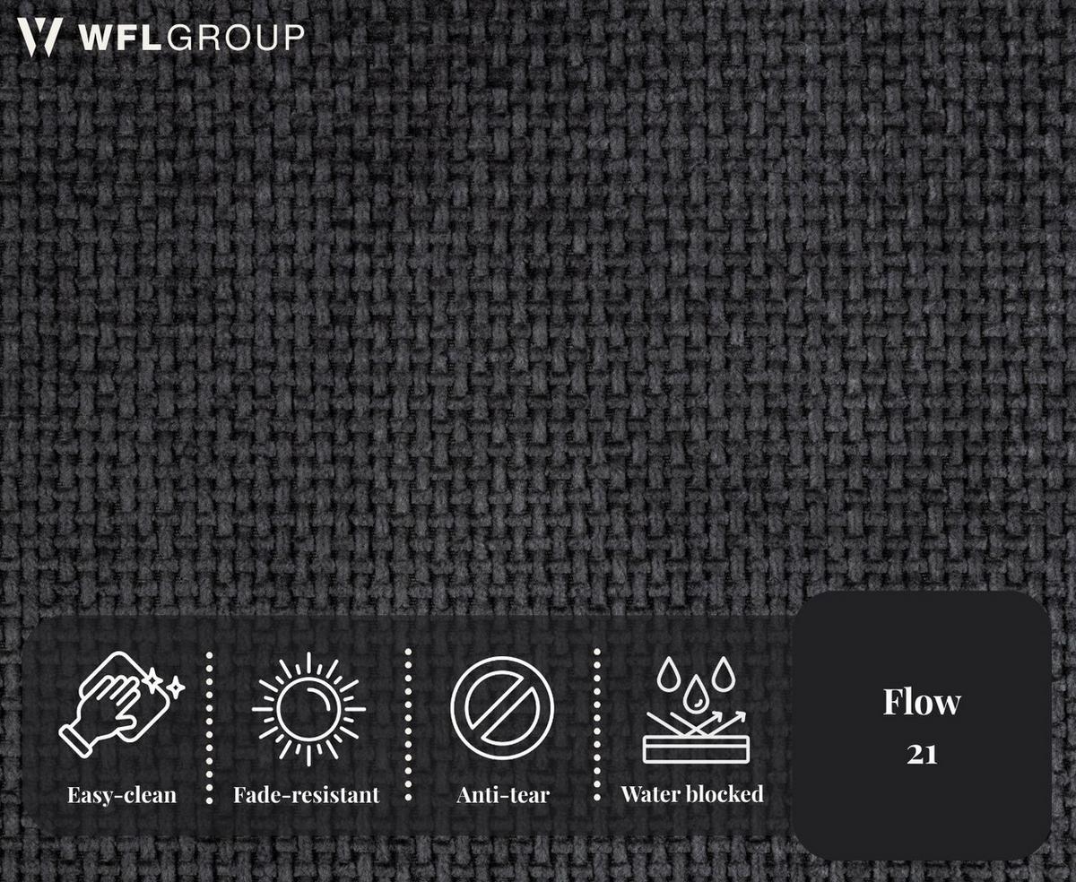ECKSOFA Marion mit Schlaffunktion & Bettkasten in Chenille Graphit, Schwarz, Links 267/154/83 cm - Graphitfarben/Schwarz, Kunststoff/Textil (267/154cm) - WFL GROUP