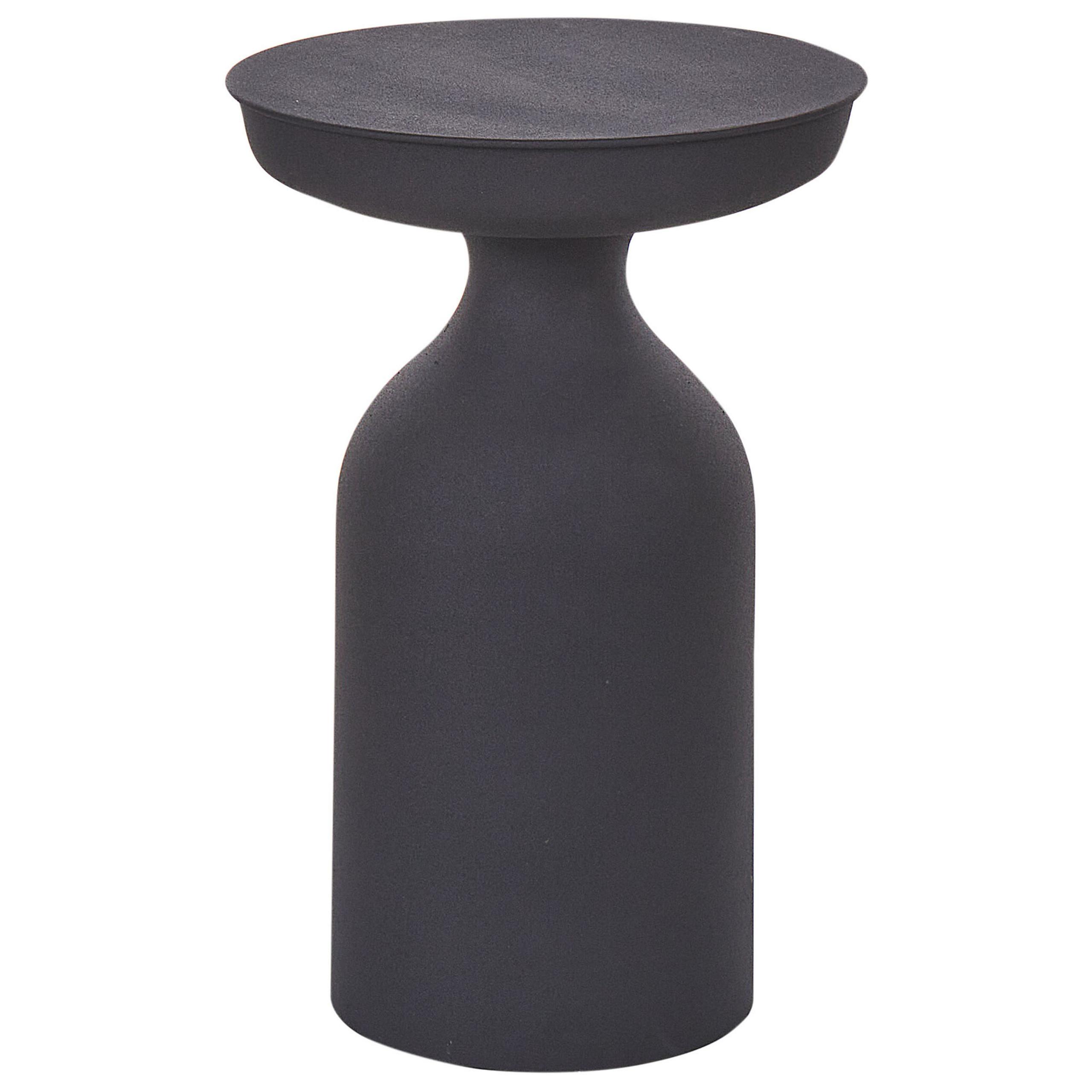 BEISTELLTISCH Metall schwarz rund 33 cm Tenjo - Schwarz, Metall (33/33/50cm) - Beliani