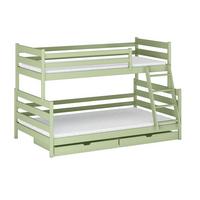 BETT 120/200 Léo Olive - Grün, Holz (120/200cm) - Petits-meubles