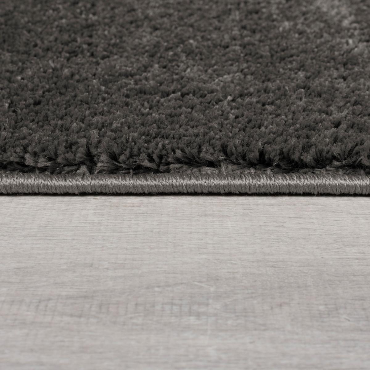 TEPPICH TUMMEL, einfarbig, Anthrazit, 200 x 290 cm - Anthrazit, Textil (290/200cm) - KADIMA DESIGN