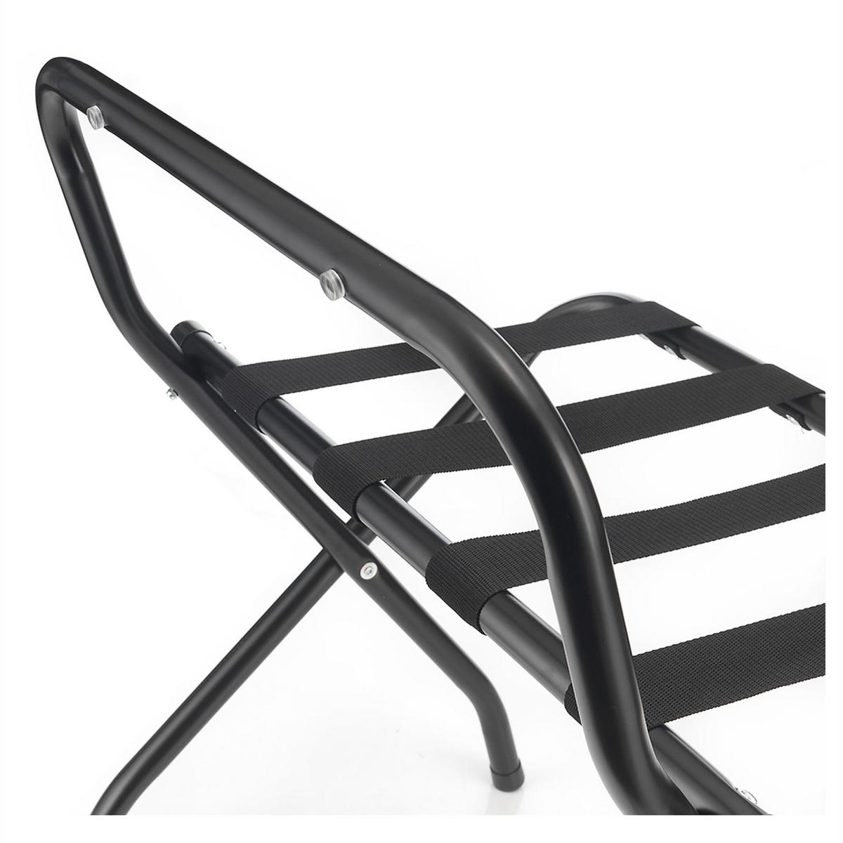 KOFFERSTÄNDER SUITE schwarz - Schwarz, Metall (62/70/49cm) - IDIMEX