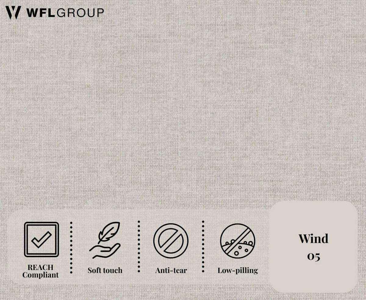 ECKSOFA Alva 3-Sitzer Universall Rechts/Links, Strukturstoff Beige 277/154/83 cm - Beige/Schwarz, Textil (277/154cm) - WFL GROUP