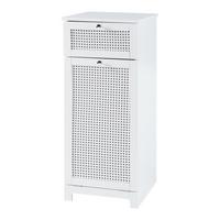 WÄSCHESCHRANK Karlsøy - Weiß, Holzwerkstoff (38/90/40cm) - [en.casa]
