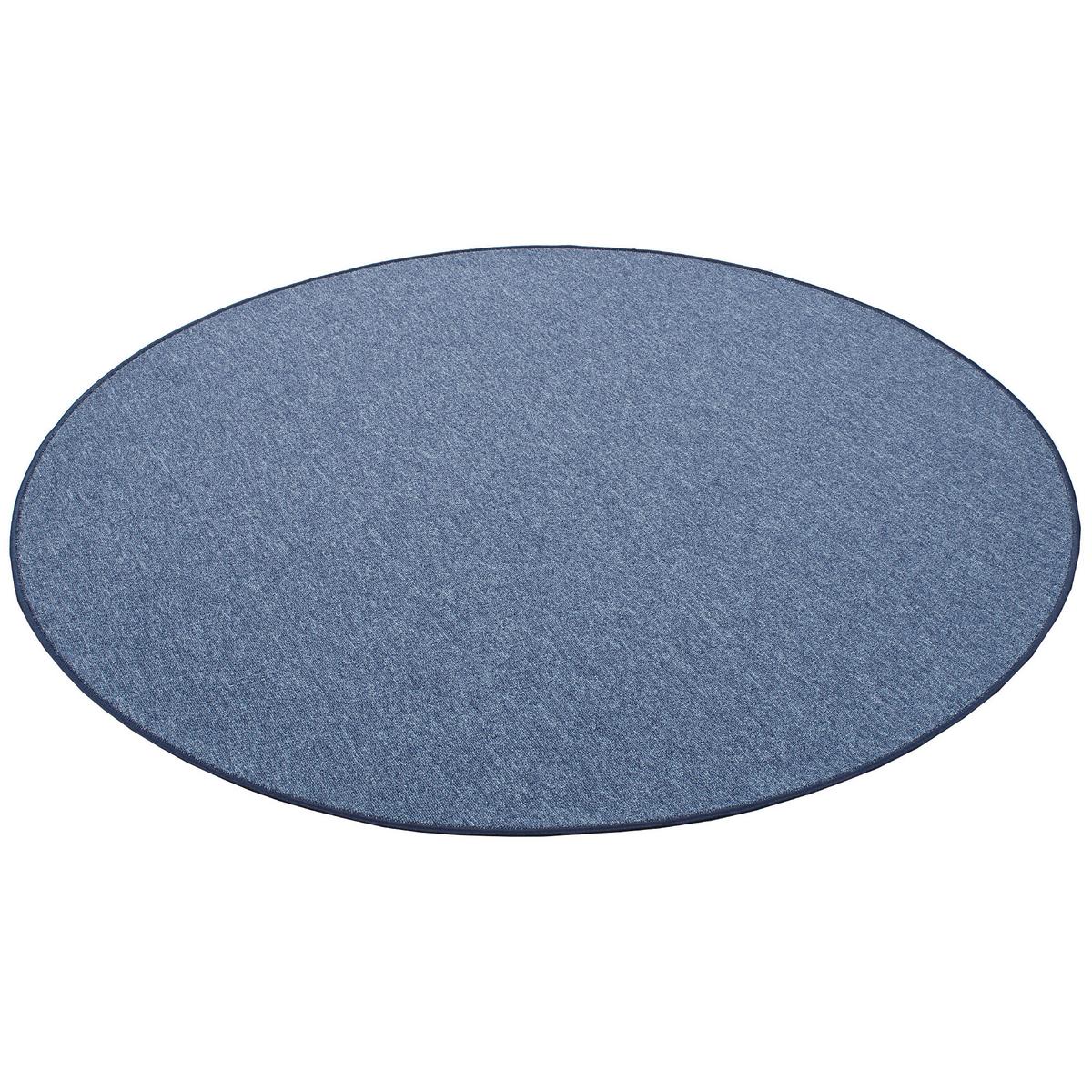 FEINSCHLINGEN VELOUR TEPPICH STRONG RUND - Dunkelblau, Textil (200/200cm) - Snapstyle