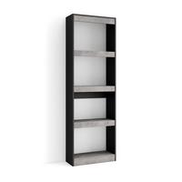 REGAL Zementfarben - Schwarz/Grau, Holzwerkstoff (60/186/25cm) - Skraut Home
