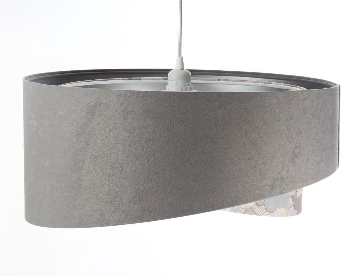 HÄNGELEUCHTE Grau 50/23 cm - Silberfarben, Kunststoff (50/1.3/23cm) - ONZENO