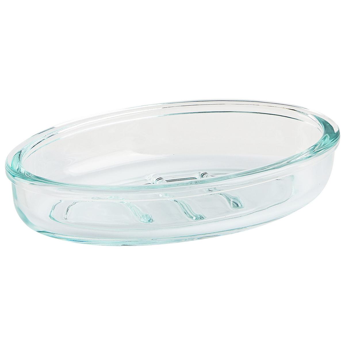 BADEZIMMER Set 5-teilig Glas mintgrün Amarga - Silberfarben/Grün, Glas (15/20/10cm) - Beliani