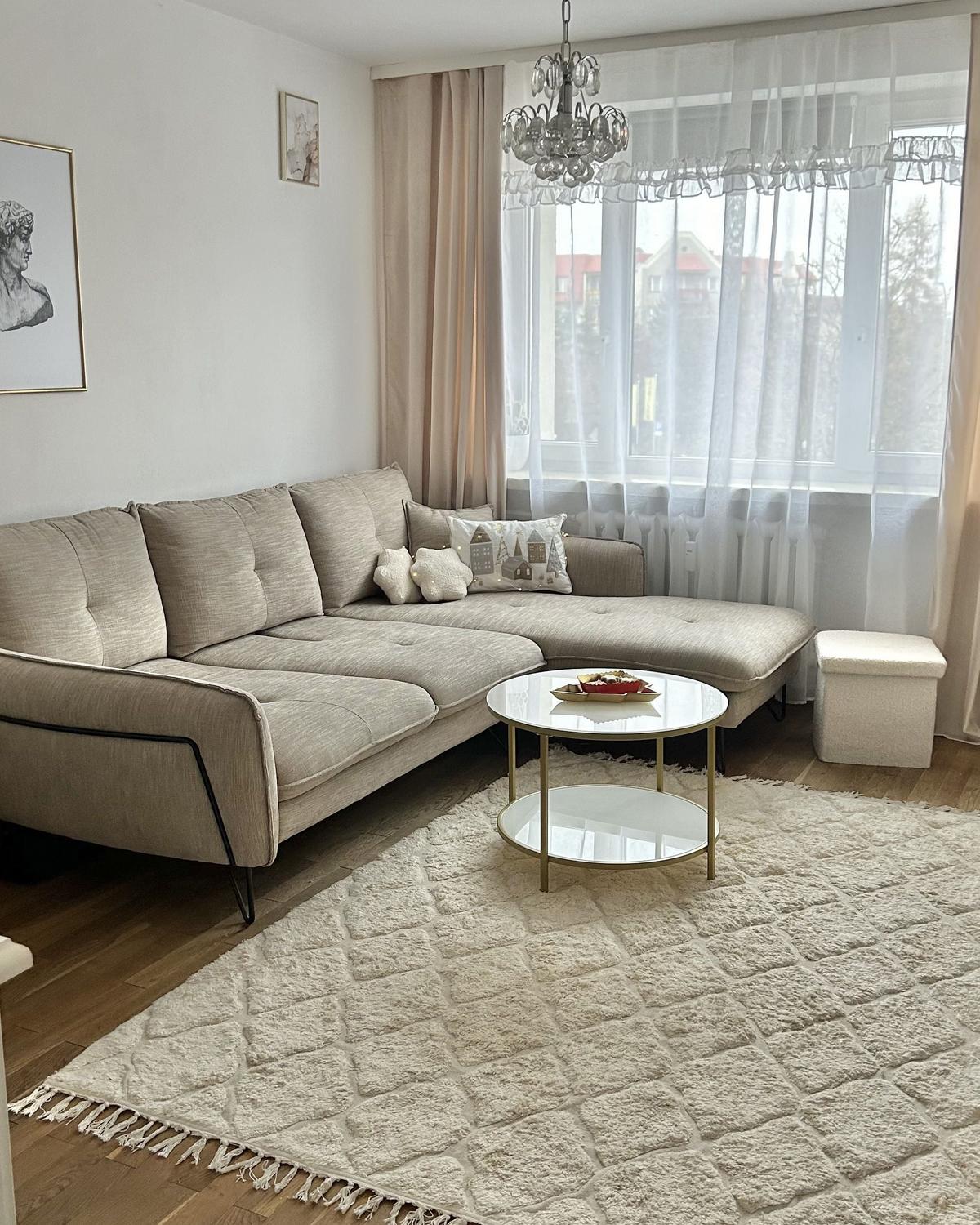 KURZFLOR-TEPPICH Silchar 230/160 cm - Beige, Textil (160/230cm) - Beliani