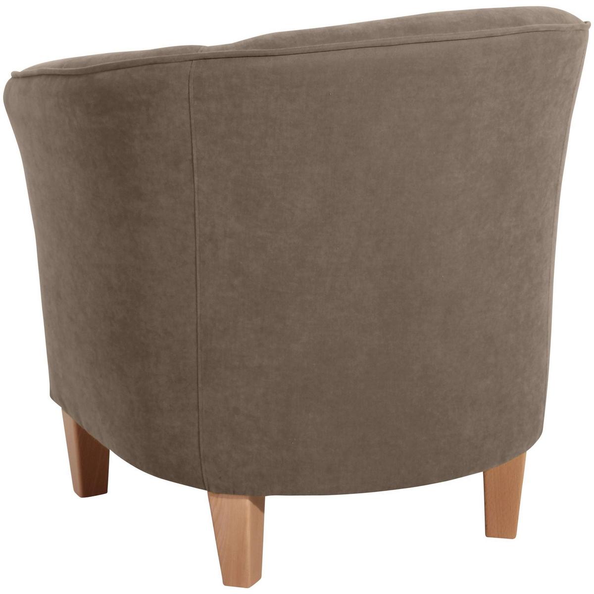 SESSEL Karine Bezug Velourstoff Buche natur / sahara - Sahara, Kunststoff (70/74/70cm) - 58aufmkessel