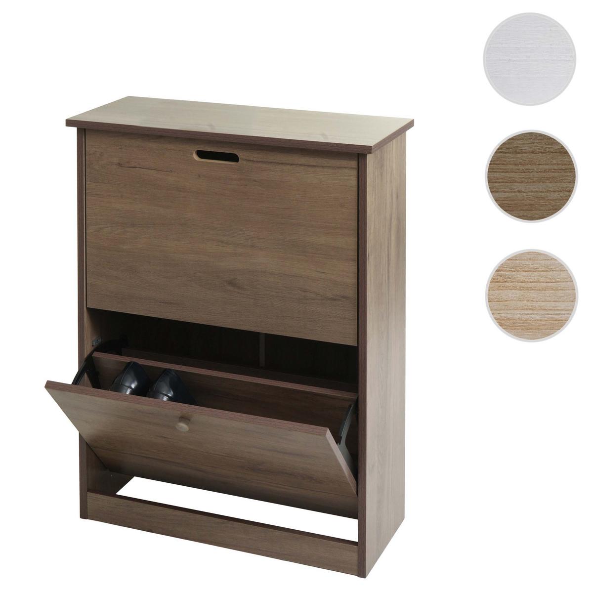 SCHUHKIPPER Grau, Braun - Braun/Grau, Holzwerkstoff (60/81/25cm) - MCW