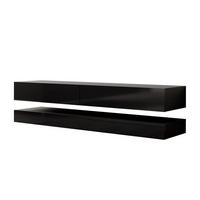 TV-SCHRANK SKY 140 cm mit LED-Beleuchtung - Schwarz, Holzwerkstoff (140/25/34cm) - Lookway