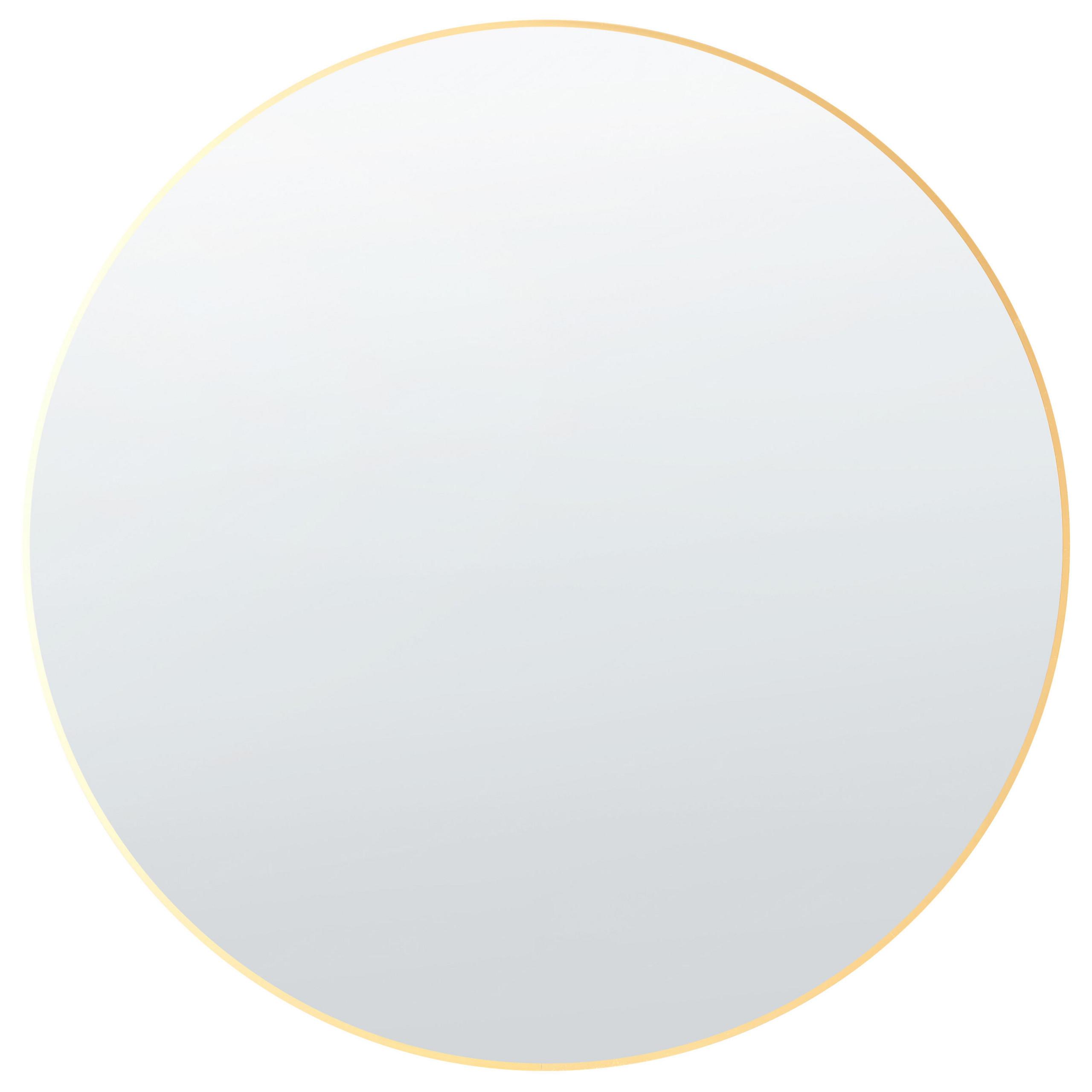 WANDSPIEGEL rund 80/80 cm Gold Annemasse - Goldfarben, Glas (80/3/80cm) - Beliani