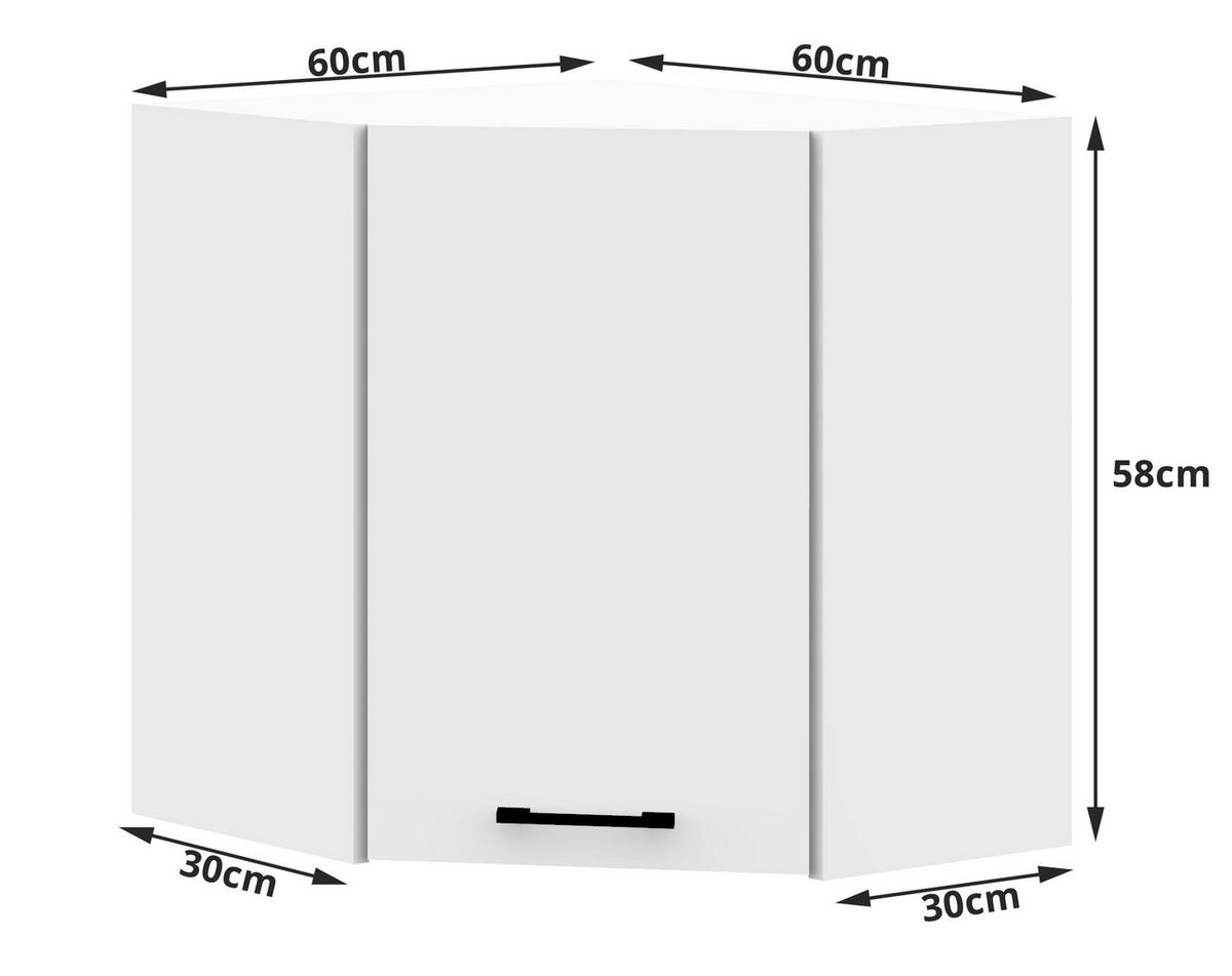 HÄNGESCHRANK Weiß 58/60/30 - Weiß, Holzwerkstoff (60/58/30cm) - RAUMHIRSCH FURNITURE