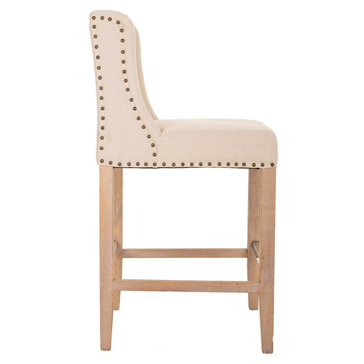 BARHOCKER aus Holz, grau, 48x58x67cm - Beige, Holz (48/104/58cm) - Wanderlust