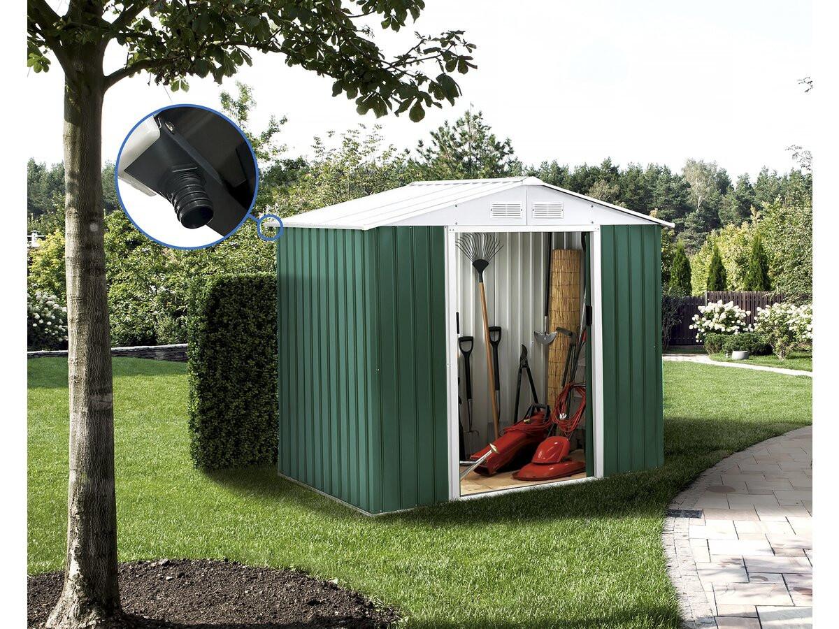 METALL-GARTENHAUS rosas Grün - Grün, Metall (213/195/127cm) - Habitat Garten