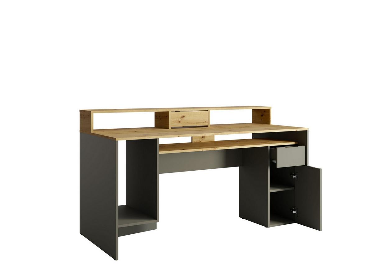 SCHREIBTISCH RADIX 160x70x91,5 cm Bürotisch Computertisch, Graphitfarben - Graphitfarben, Holzwerkstoff (70/160/91.5cm) - MASSENO