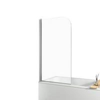 DUSCHWAND für Badewannen mit Schwenkfunktion Leicht zu Reinigen 80/140 cm - Transparent, Glas (80/140cm) - EMKE