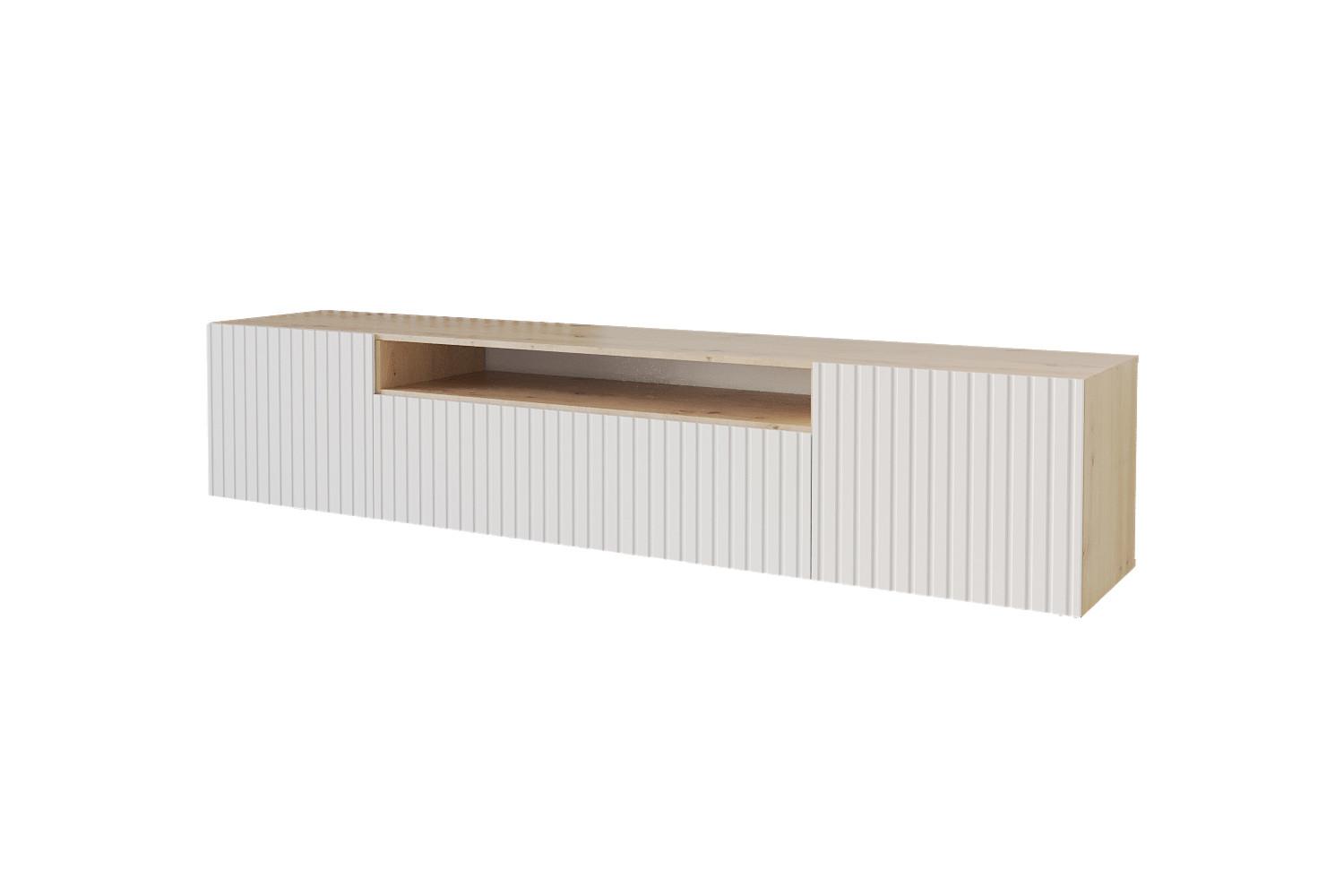 LOWBOARD KITO-W 200x40x41 cm - Artisan / Weiß - Eiche Artisan/Weiß, Holzwerkstoff (200/40/41cm) - ALTDECOR