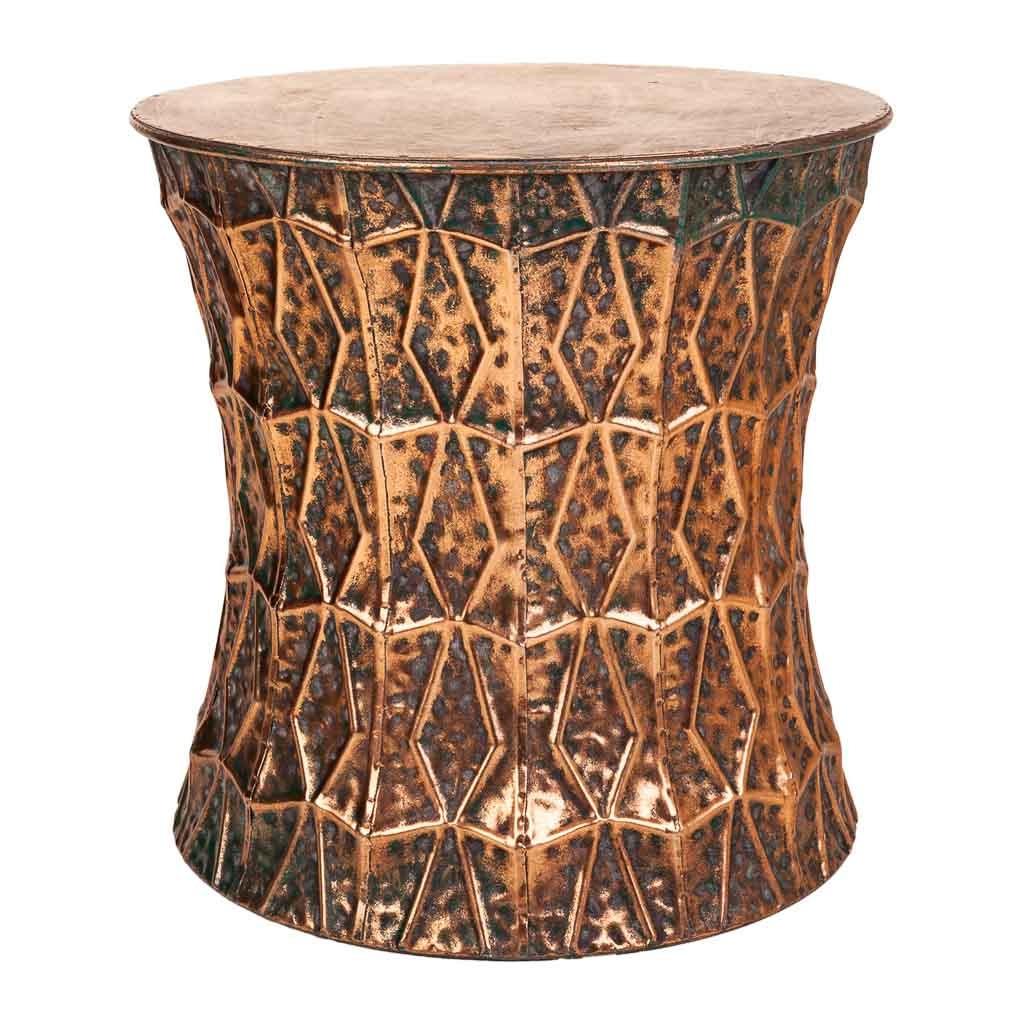 HOCKER aus Metall, golden, 36x34cm - Goldfarben, Metall (35.5/34/35.5cm) - Wanderlust