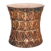 HOCKER aus Metall, golden, 36x34cm - Goldfarben, Metall (35.5/34/35.5cm) - Wanderlust
