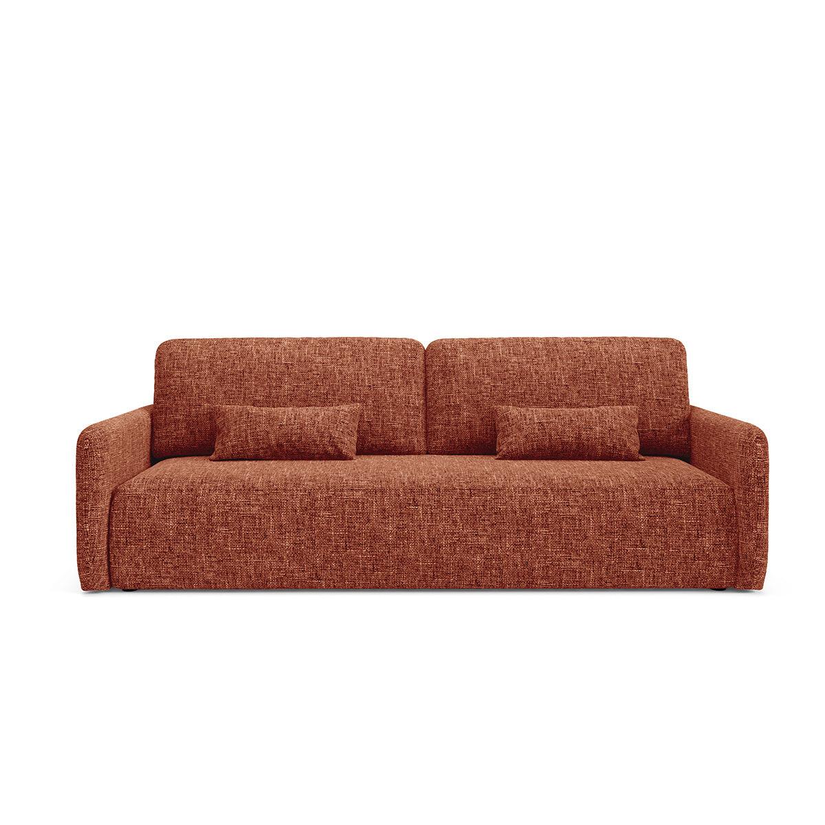 SOFA Lazarus 3 Sitzplätze Terracotta - Terracotta, Holz (217/86/102cm) - Petits-meubles