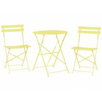 BALKONSET 2-Sitzer limette zusammenklappbar Fiori - Hellgrün, Metall - Beliani