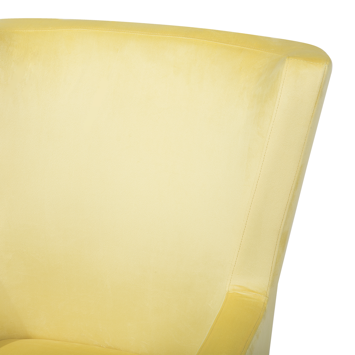 OHRENSESSEL Gelb Oneida - Gelb/Braun, Textil (74/108/60cm) - Beliani
