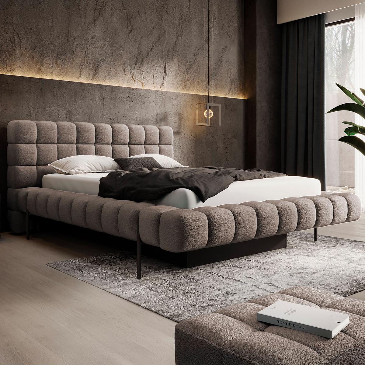 BOXBETT 160/200 Ezio Taupe - Taupe, Holz (160/200cm) - Petits-meubles