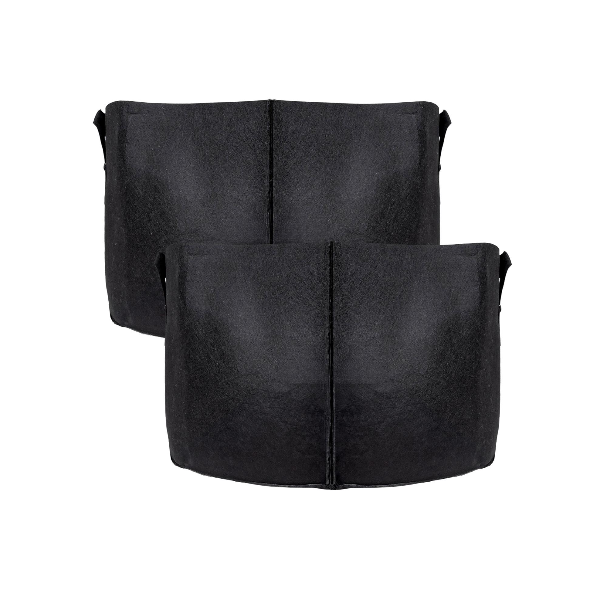 PFLANZSACK Vliesstoff 40/30 cm (2-tlg. Set) - Schwarz, Textil (30cm) - Intirilife