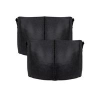 PFLANZSACK Vliesstoff 40/30 cm (2-tlg. Set) - Schwarz, Textil (30cm) - Intirilife