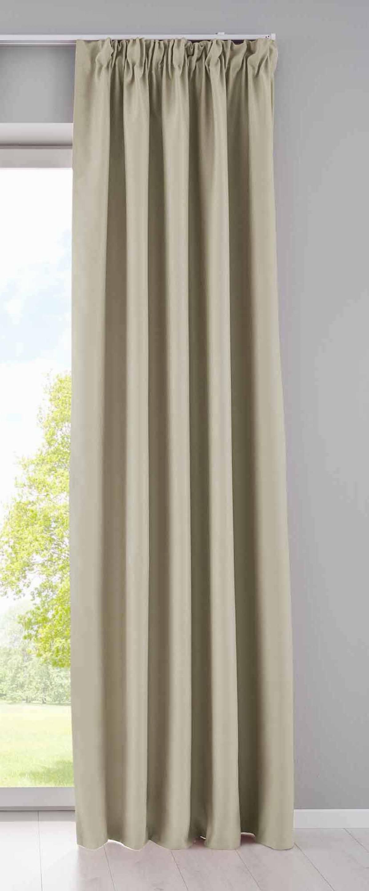 VORHANG »NewYork« HxB 245x140 cm Beige - Beige, Textil (140/245cm) - Gardinenbox