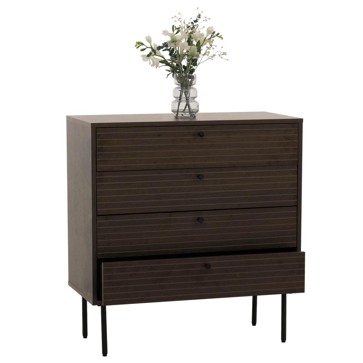KOMMODE Dunkelbraun - Dunkelbraun, Holz (40/80/85cm) - MCW